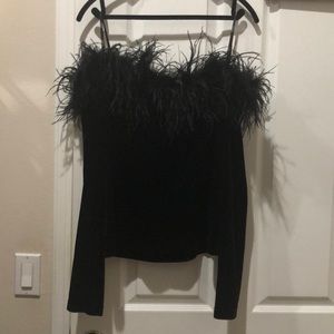 Stunning off the shoulder velvet top